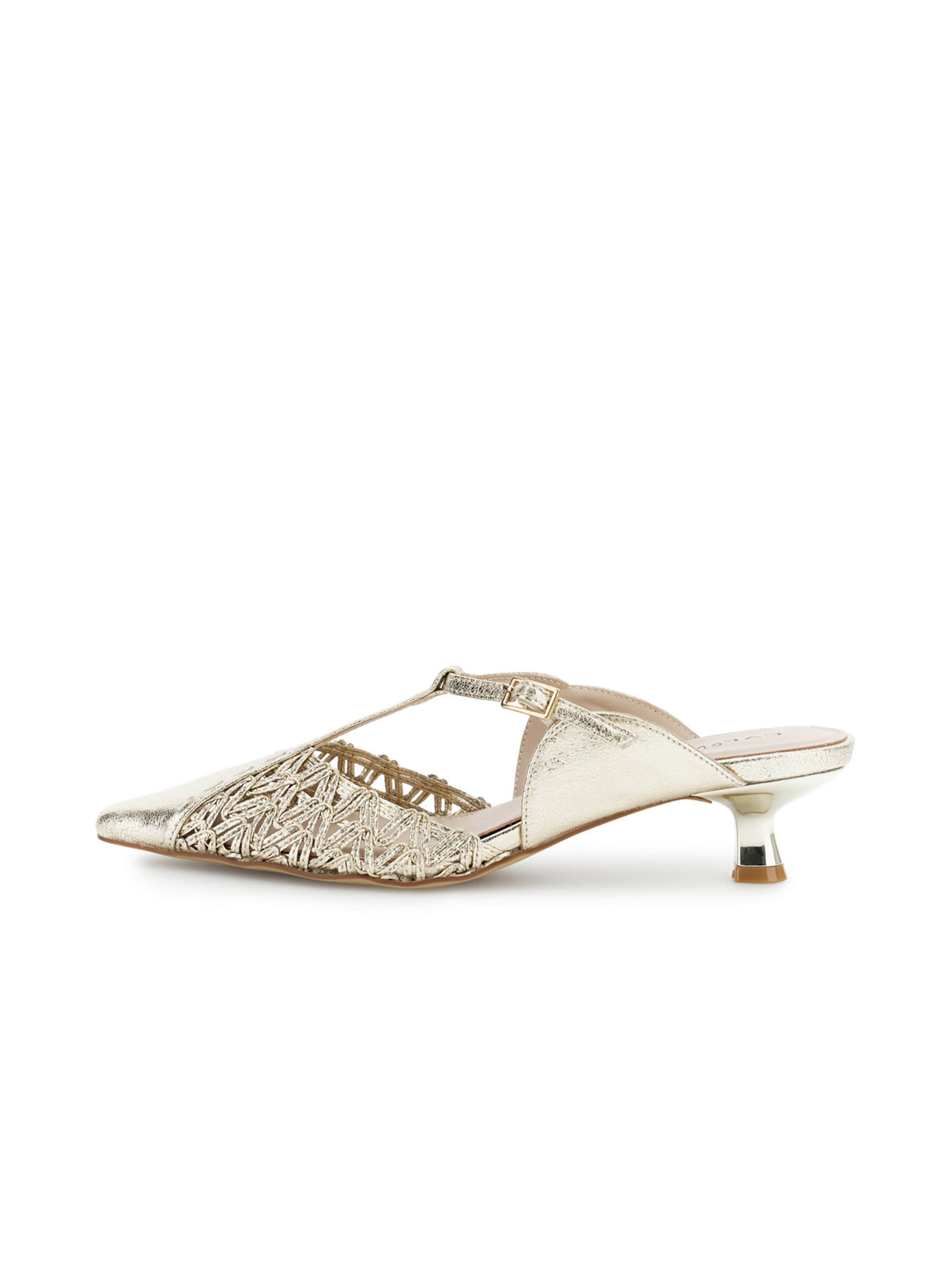 CAFè NOIR Pumps in Goud: voorkant