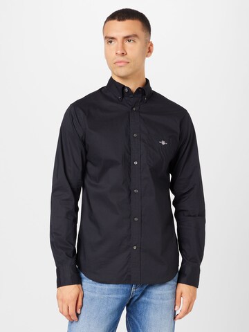 GANT - Ajuste regular Camisa en negro: frente