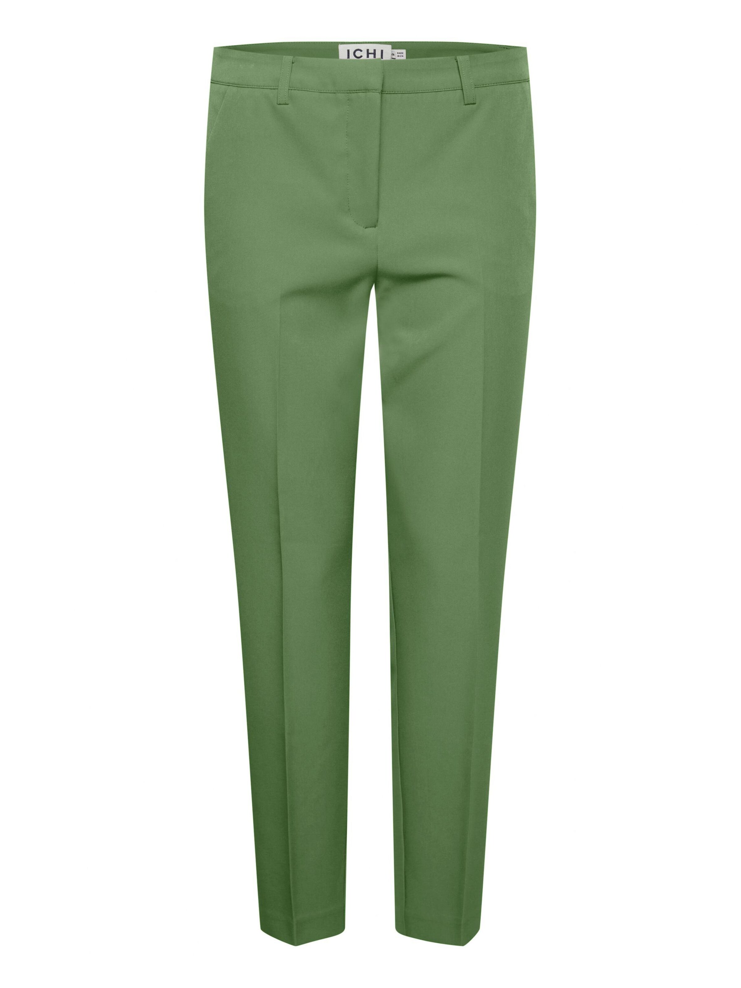 ICHI Bukser med fals 'Lexi' i grøn: forside