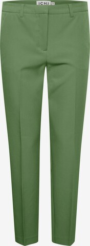 Coupe slim Pantalon à plis 'IHLEXI' ICHI en vert : devant