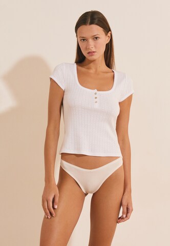 ETAM Thong 'John' in Beige: front
