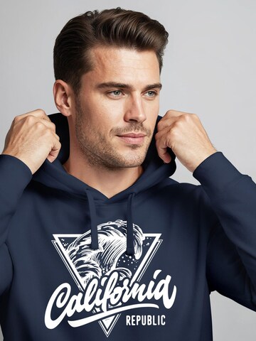 Neverless Sweatshirt 'California Wave' in Blue