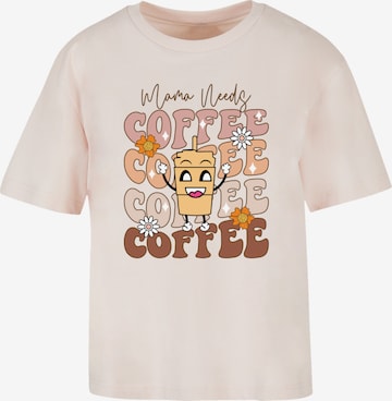 F4NT4STIC Shirt 'Mothers Day Coffee Lover Mom Caffeine Addiction Coffee Cup' in Pink: front