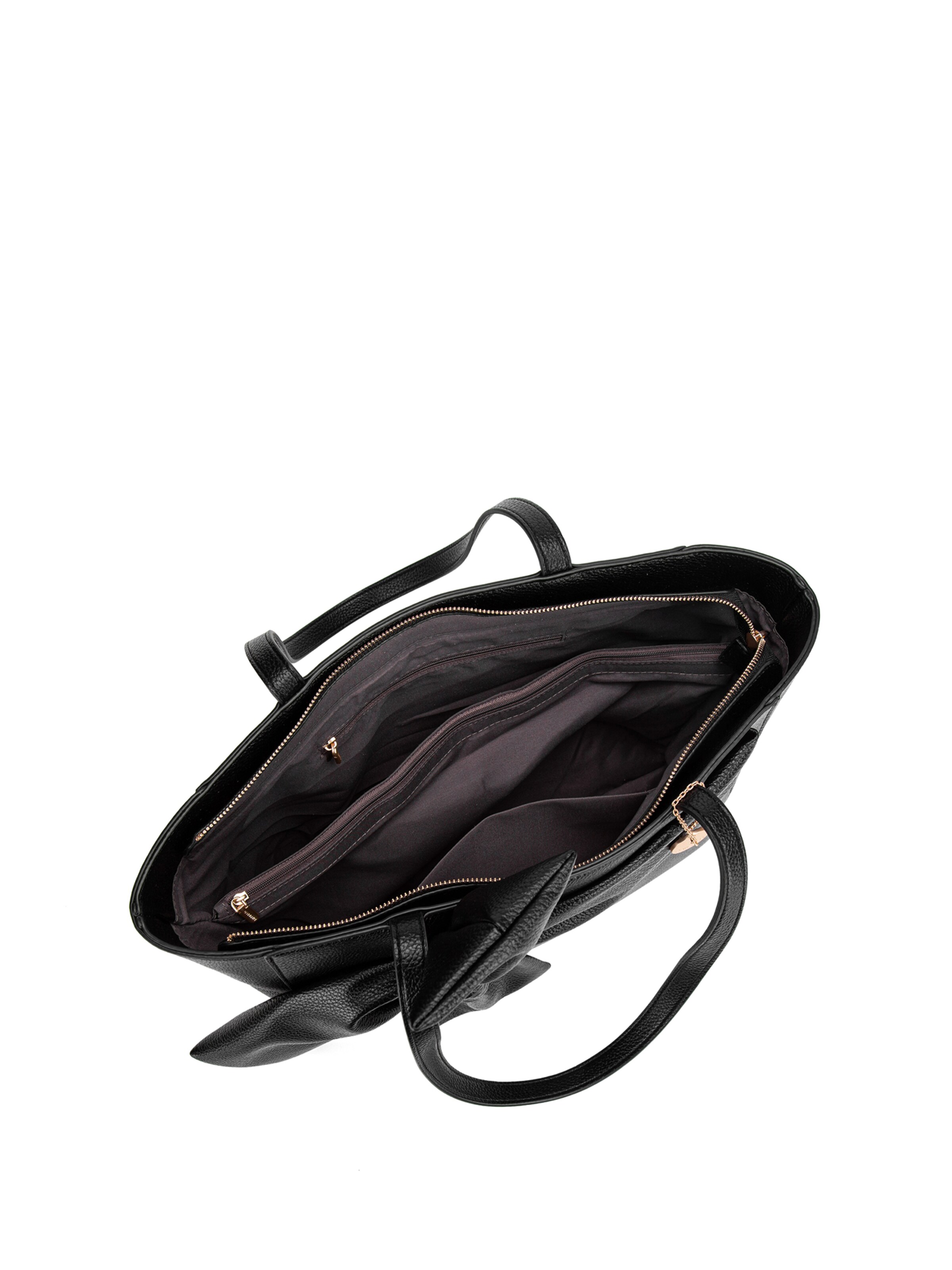 Borsa a spalla 'Borsa a Spalla Donna Velvetine Elite - Pelle Vegana PU con Fiocco' di Diana&Co. in nero