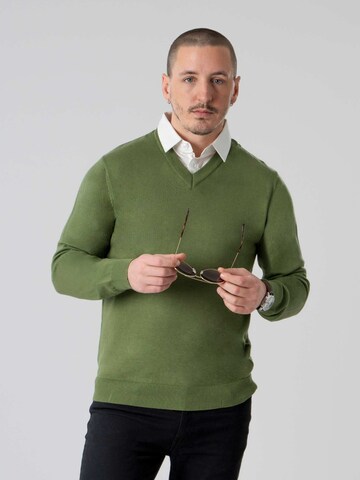 PANTONECLO Sweater 'Pantoneclo Men’s Mock Sweater' in Green