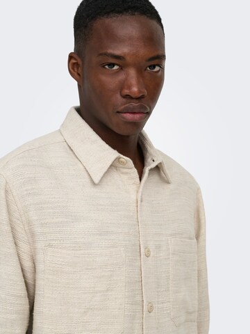 Coupe regular Chemise Only & Sons en beige