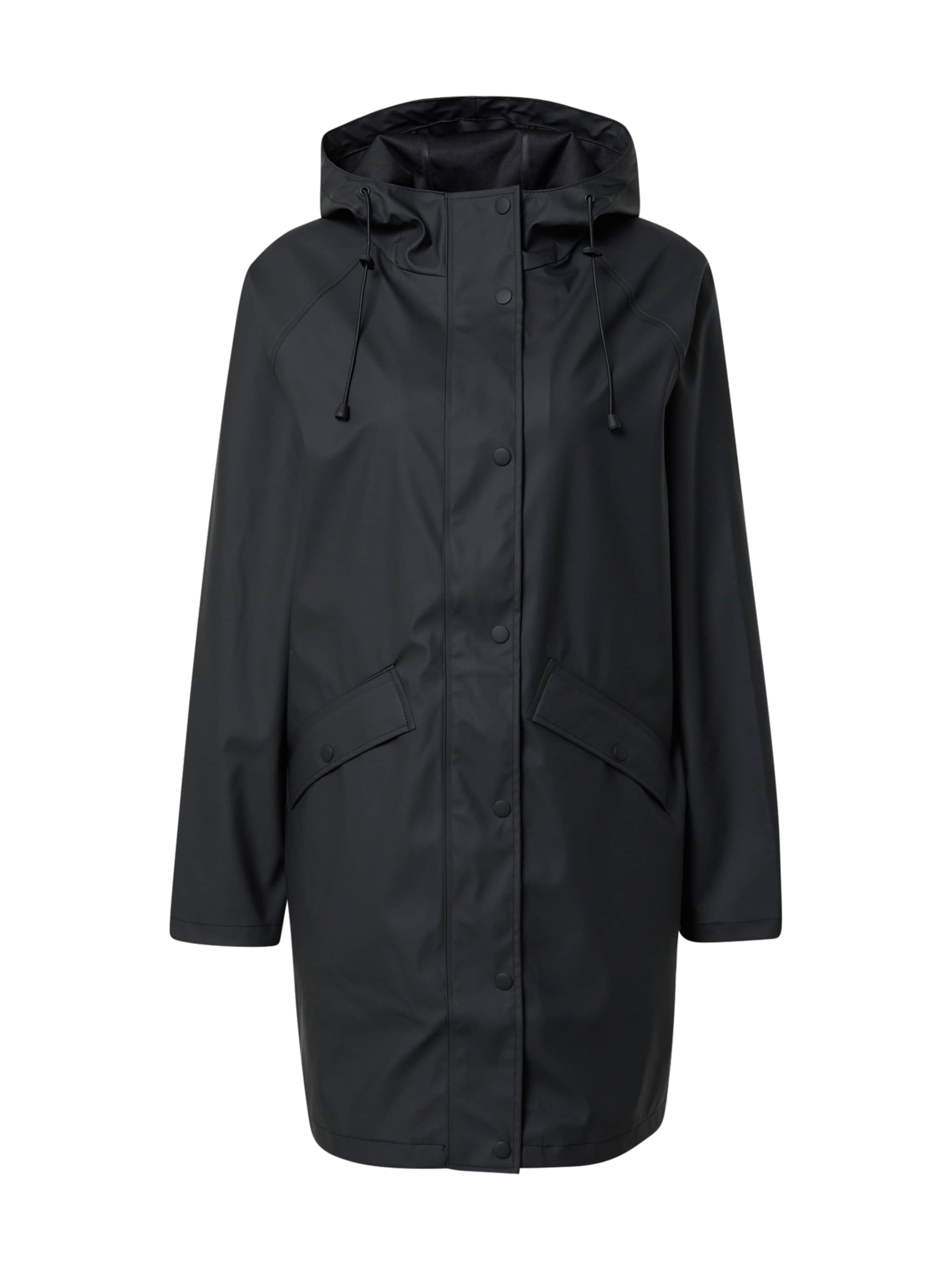 melns ICHI Starpsezonu mētelis 'IHTazi': no priekšpuses