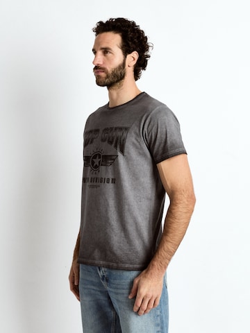 TOP GUN Shirt 'TG25023' in Grey