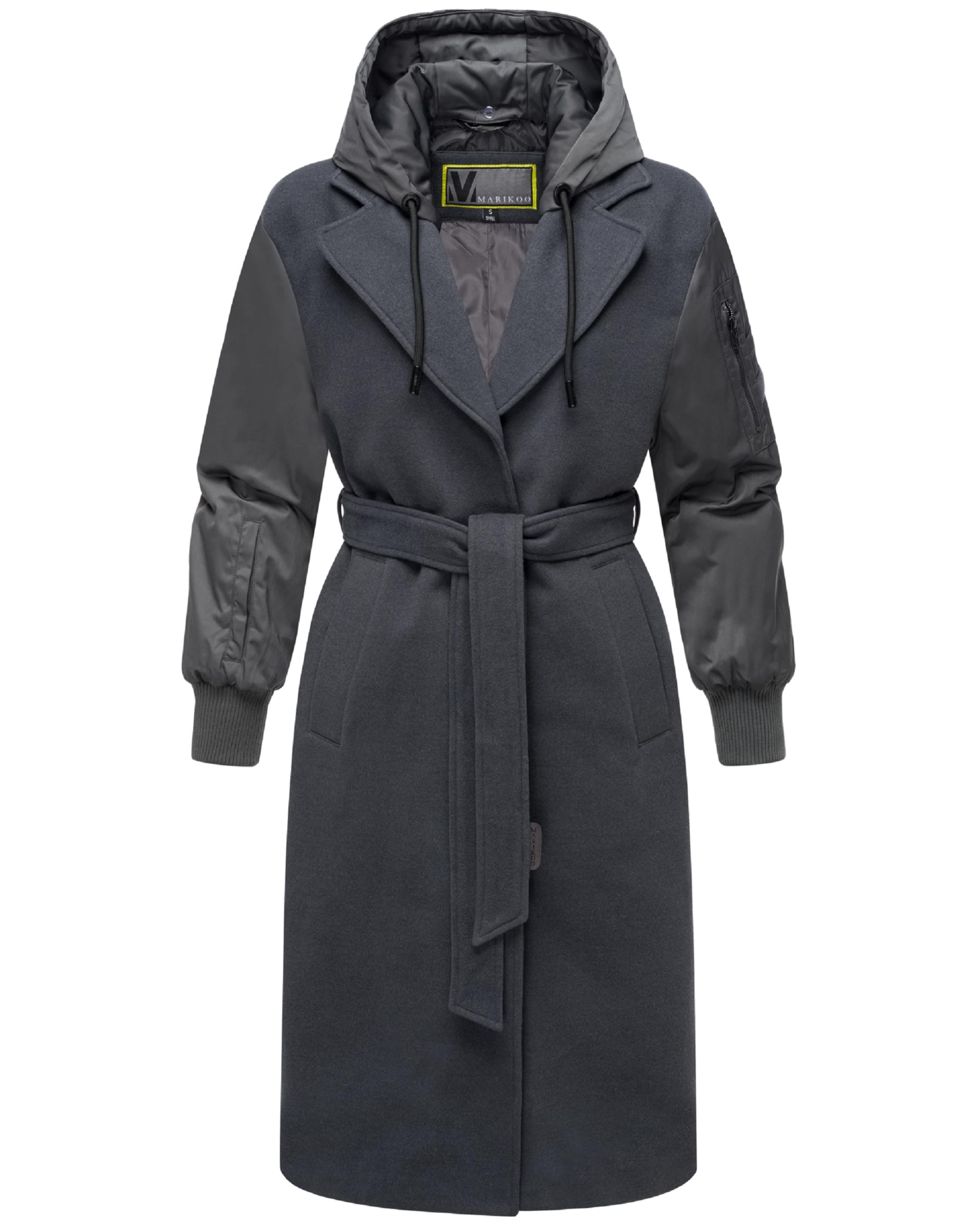 Palton de primăvară-toamnă 'Tjadee 16' de la MARIKOO pe gri: față