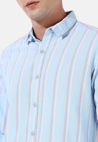 Campus Sutra Regular fit Button Up Shirt 'Evan' in Blue