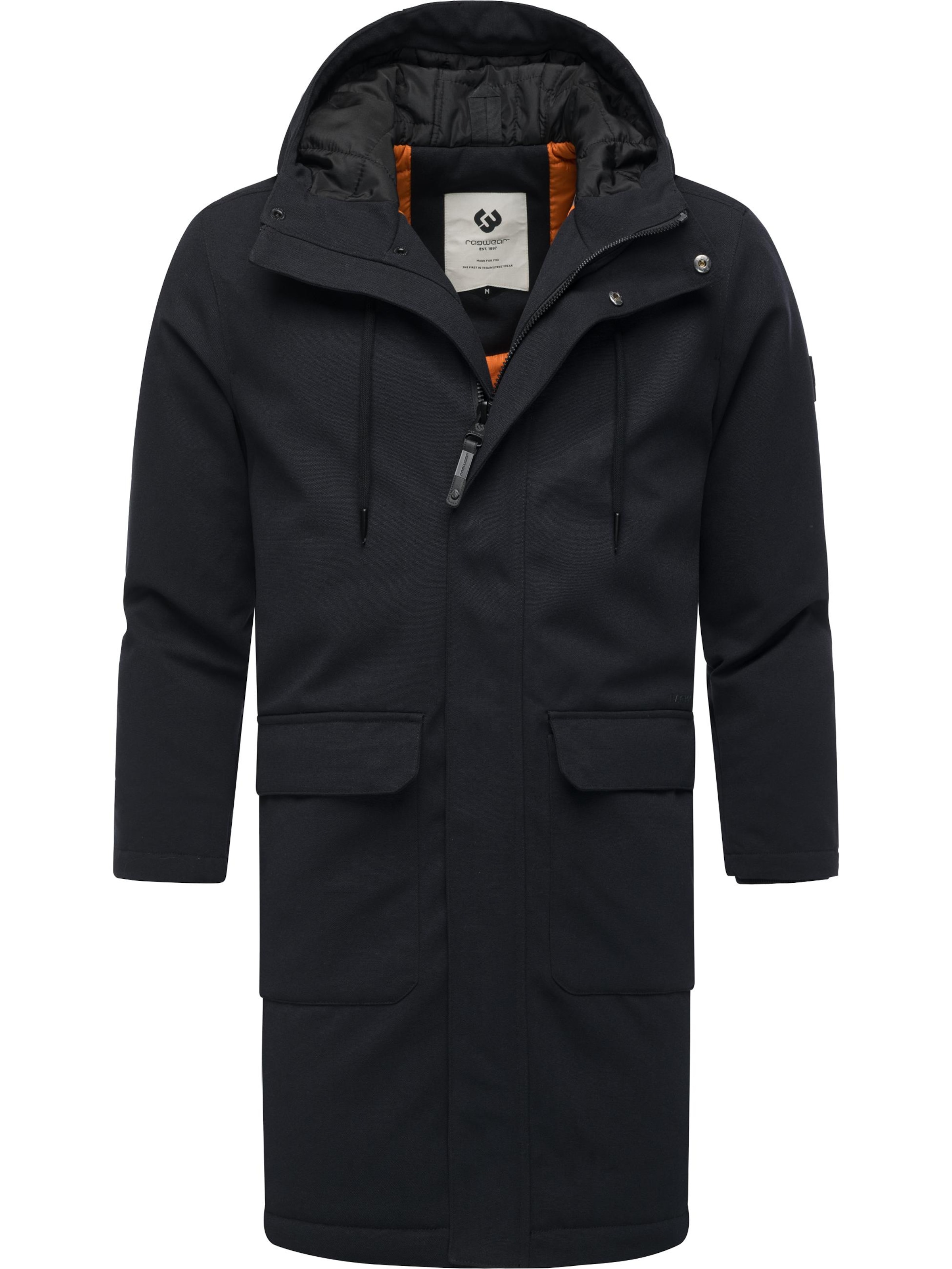 RagwearZimski kaput 'Mr Them' - crna boja: prednji dio