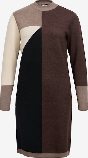 Rochie tricotat 'OBJRAY' OBJECT pe bej închis / maro / negru / alb lână, Vizualizare produs