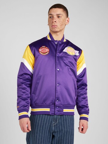 Mitchell & Ness Prehodna jakna 'NBA' | vijolična barva: sprednja stran