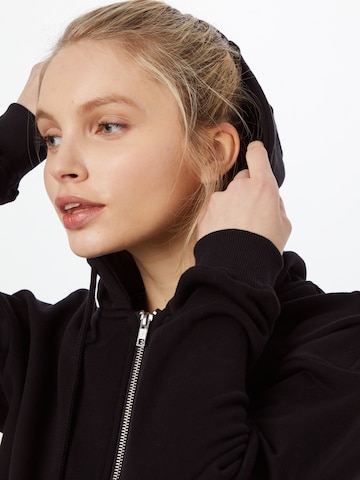 Urban Classics Zip-Up Hoodie in Black