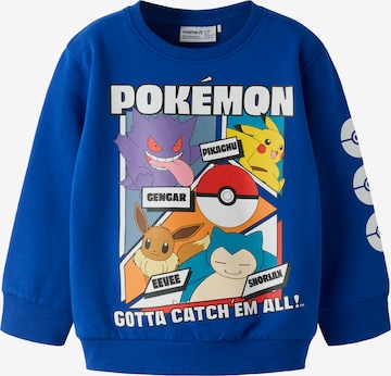 NAME IT Sweatshirt 'NMMSIBO POKEMON' in Blauw: voorkant