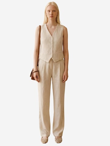 Pantalons de tailleur My fashion en beige : devant