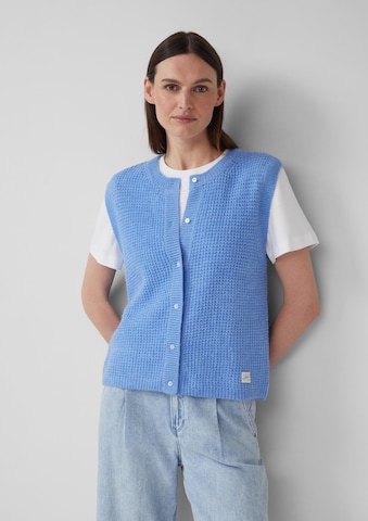 s.Oliver Gebreide bodywarmer in Blauw: voorkant
