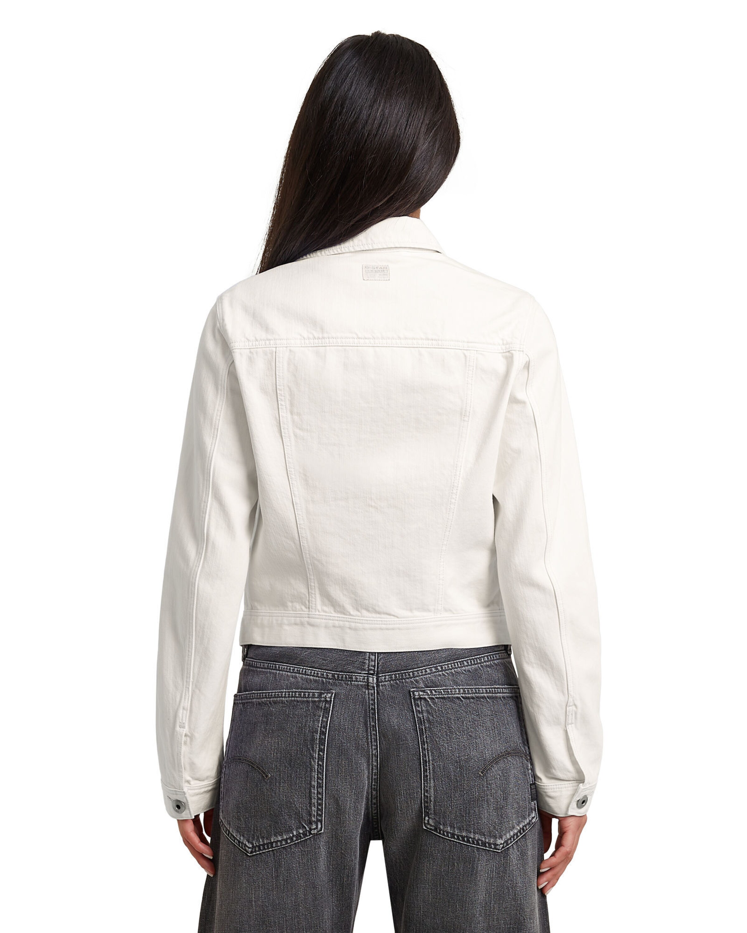 G-STAR Denim jacket - 'Pitched Hem Slim Jacket' in Weiß