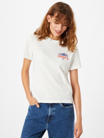 Tommy Jeans T-Shirt 'Sports Club' in Beige: predná strana