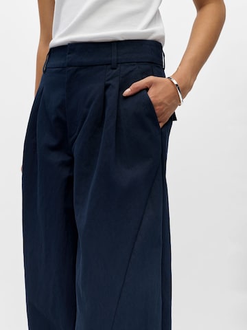 OBJECT Barrel Pleat-front trousers 'OBJTanya' in Blue