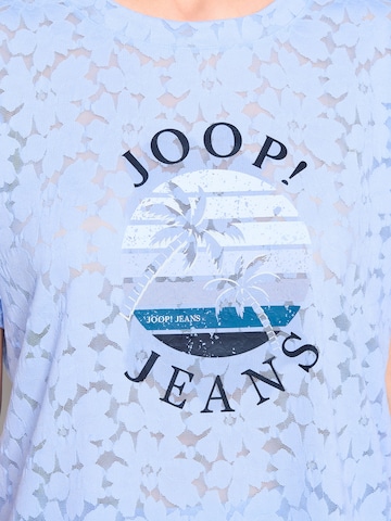 JOOP! Jeans Slaapshirt ' Allover Lace ' in Blauw