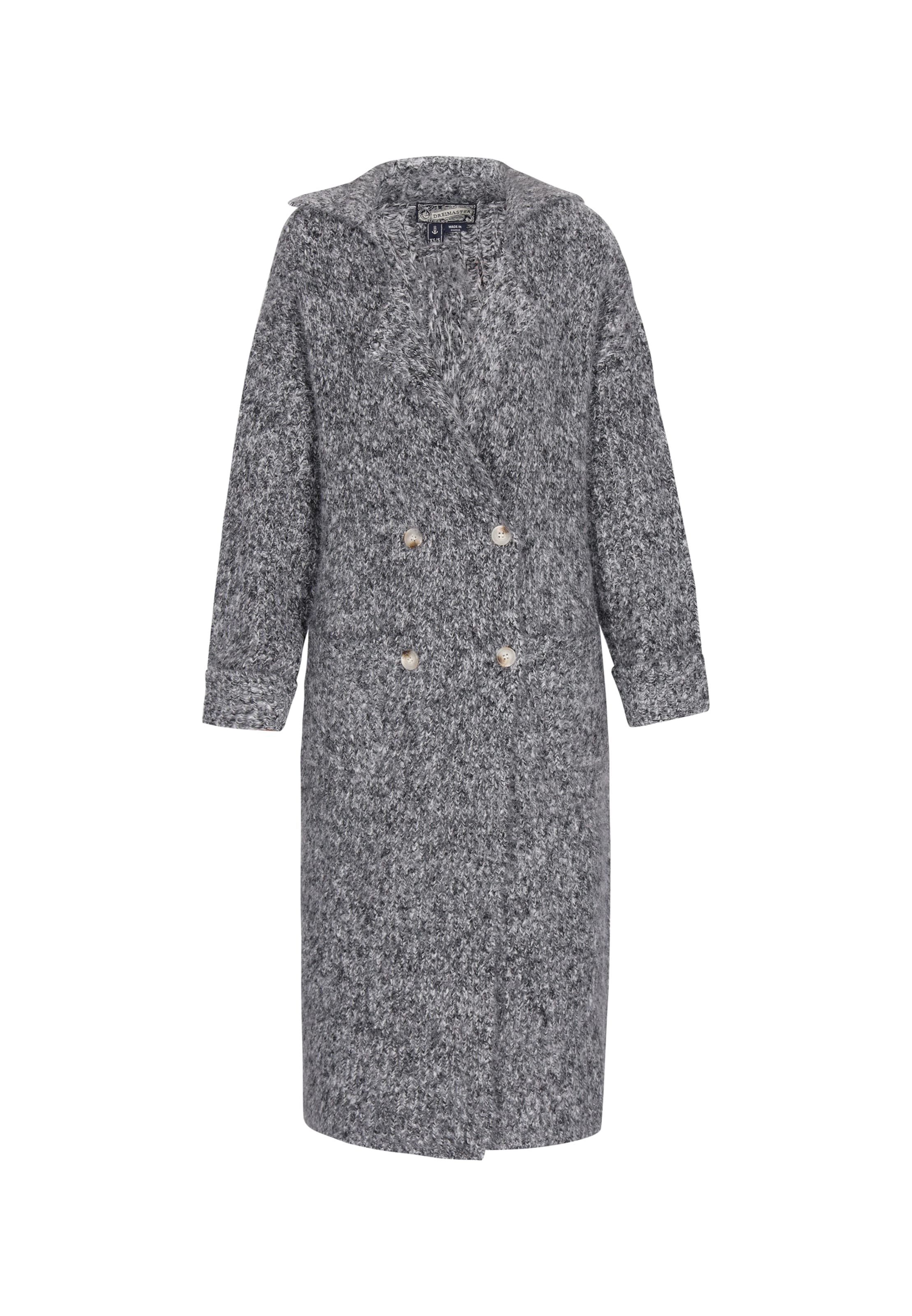 DreiMaster Vintage Плетена жилетка в сиво: отпред