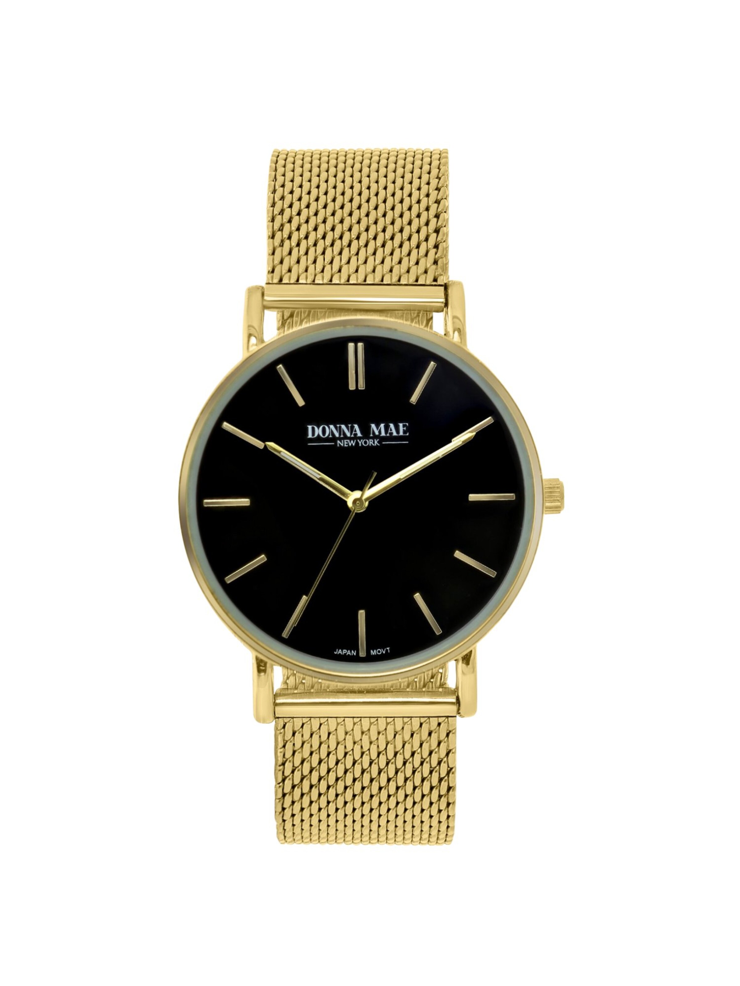 Lucardi Analoguhr in Gold: Vorderseite