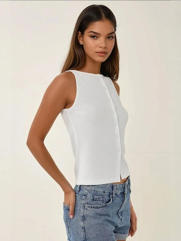 Hiccup - Top de malha em branco