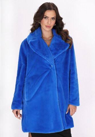 faina Wintermantel in Blauw: voorkant