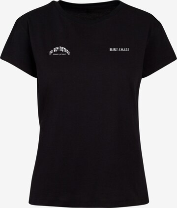 Merchcode Shirt 'Barely Awake' in Zwart: voorkant