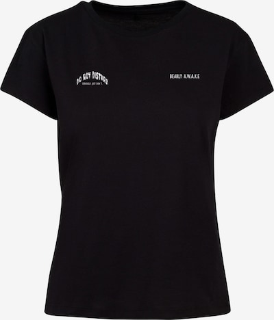 Merchcode Shirt 'Barely Awake' in schwarz / weiß, Produktansicht