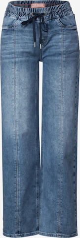 STREET ONE Wide leg Jeans in Blauw: voorkant