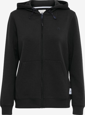 North Bend Sweatjacke 'Tara' in Schwarz: Vorderseite