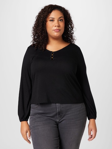 ABOUT YOU Curvy Shirt 'Hedda' in Black: front