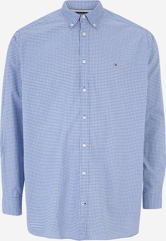 Tommy Hilfiger Big & Tall Button Up Shirt in Blue: front