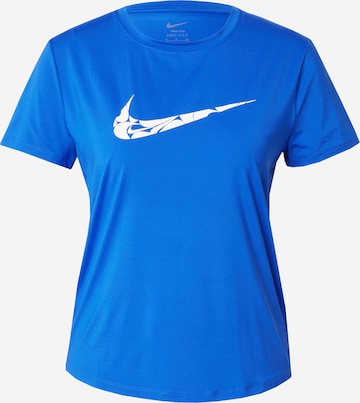 NIKE Functioneel shirt 'ONE SWSH HBR' in Blauw: voorkant