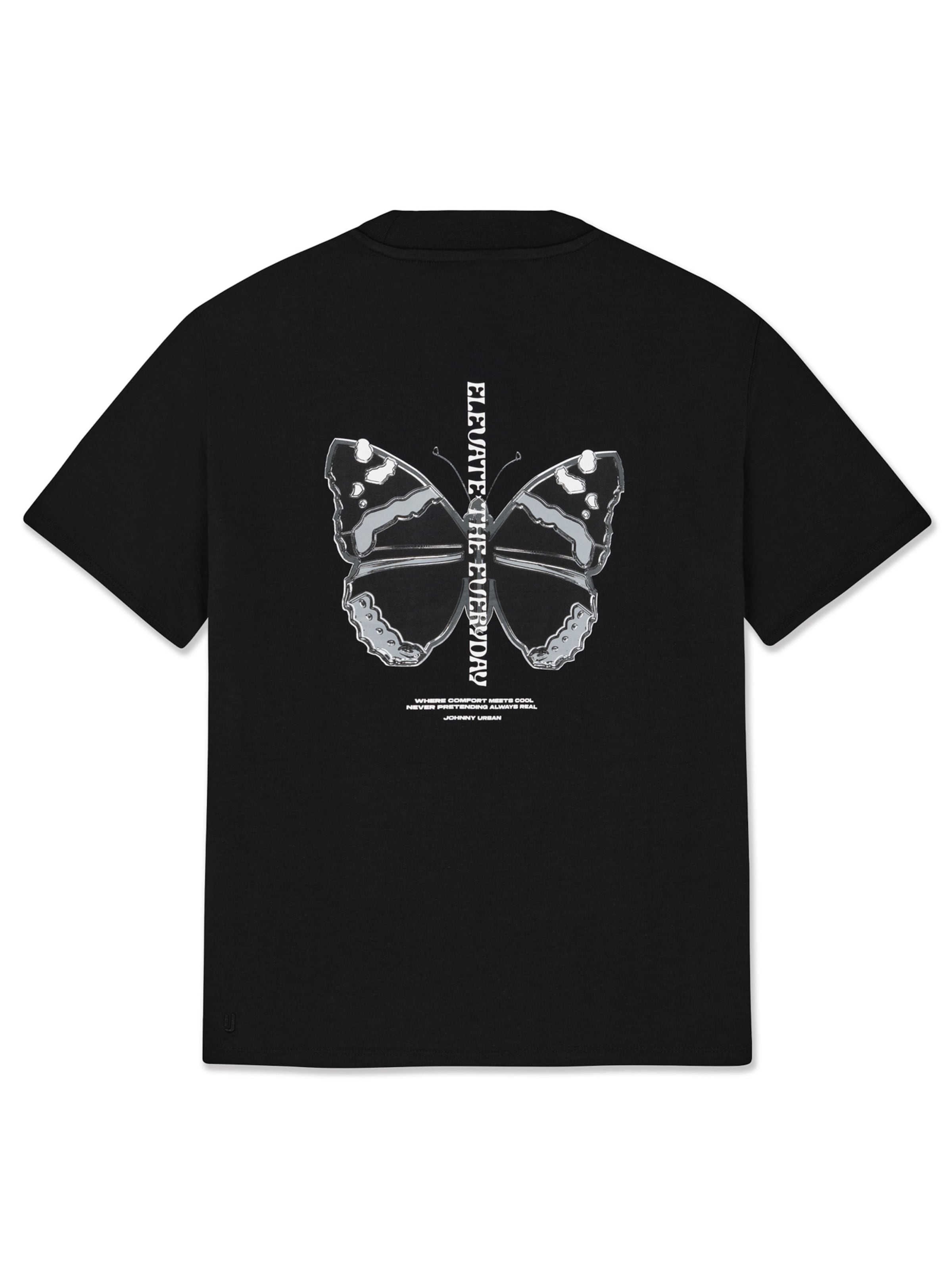 melns Johnny Urban T-Krekls 'Sammy'