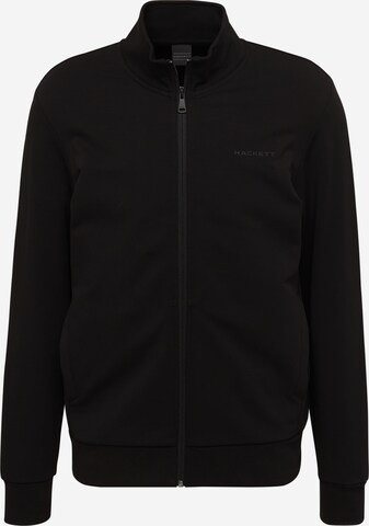 Hackett London - Sudadera con cremallera en negro: frente