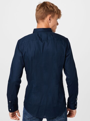 TOM TAILOR Slim Fit Hemd in Blau