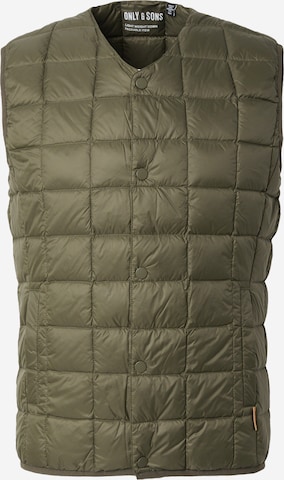 Only & Sons Väst 'ONSGAVIN' i grön: framsida
