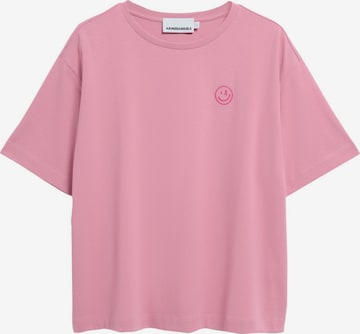 T-shirt ARMEDANGELS en rose : devant