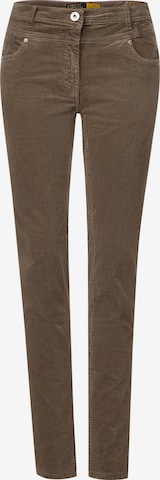 CECIL Slim fit Trousers in Green: front