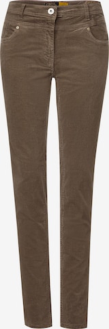 CECIL Slim fit Pants in Green: front