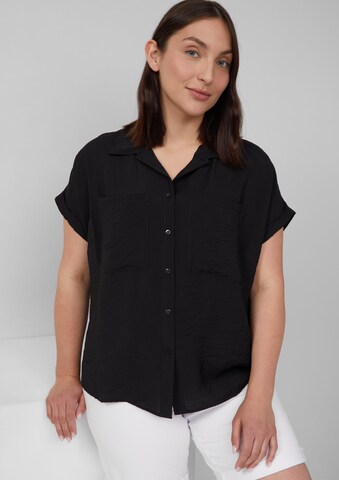 s.Oliver Blouse in Zwart: voorkant