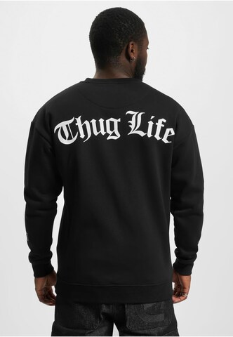 Thug Life Sweatshirt 'HitThe Streets' in Black