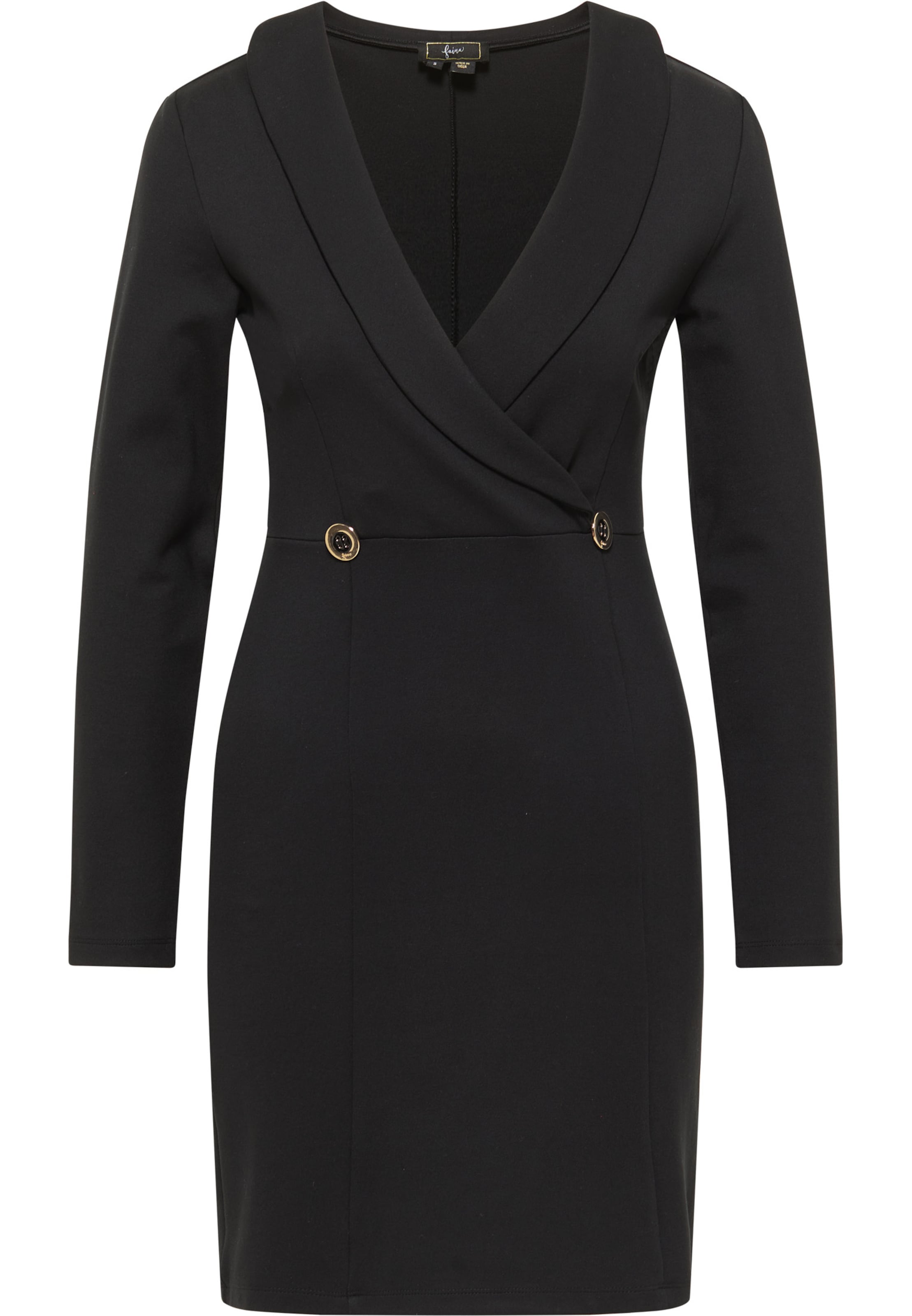 faina - Vestido de tubo en negro: frente