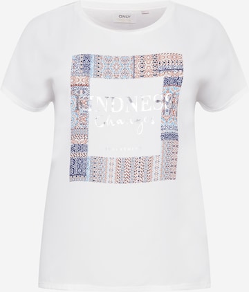 ONLY Curve T-Shirt 'ARIA' in Weiß: predná strana