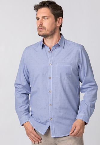 STOCKERPOINT Comfort fit Button Up Shirt 'Raul' in Blue: front