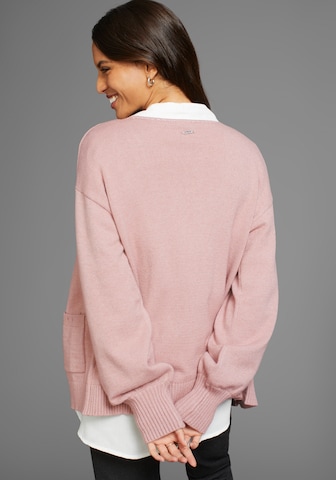LAURA SCOTT Knit Cardigan in Pink