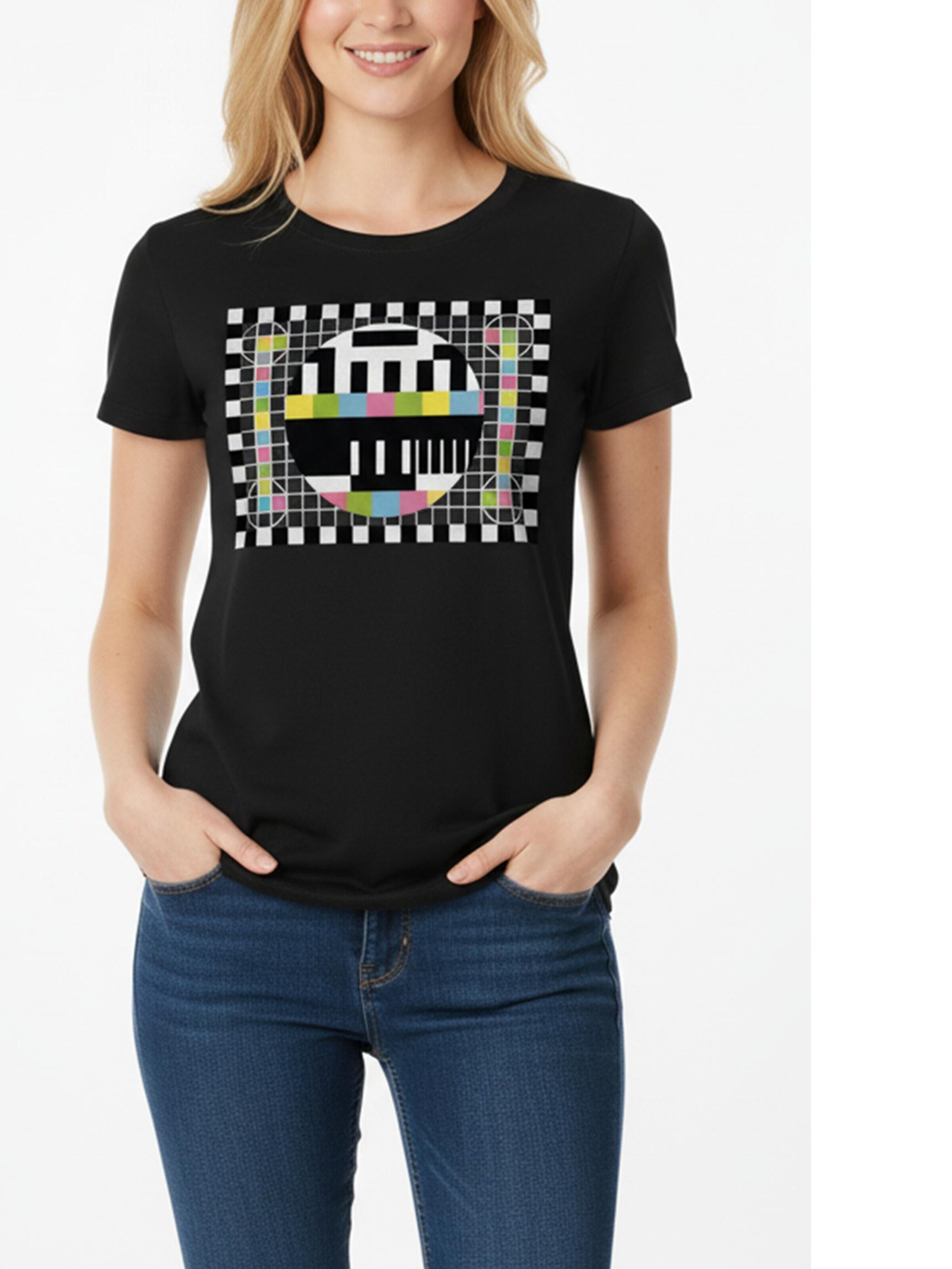 MAKAYA Shirt 'Testbild' in Black: front